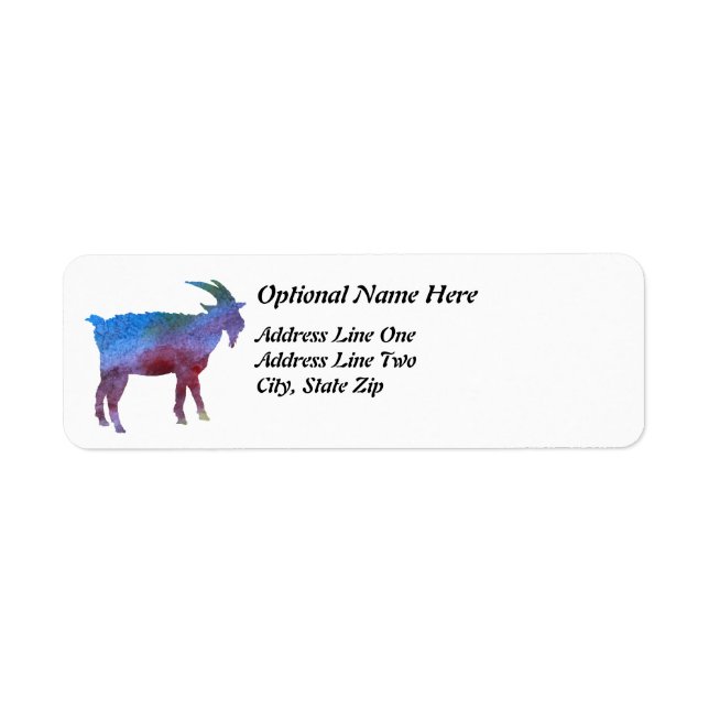 Rainbow Goat with Customisable Text (Front)