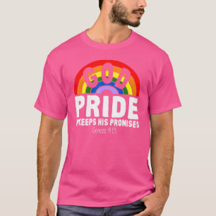 Rainbow God Pride He Keeps His Promises Genesis 91 T-Shirt