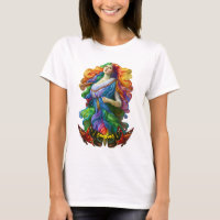 Rainbow Goddess digital painting original art
