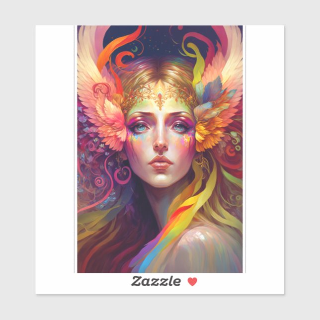 Rainbow Goddess Fantasy Art (Sheet)