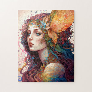 Rainbow Goddess Fantasy Art Jigsaw Puzzle
