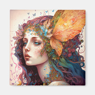 Rainbow Goddess Fantasy Art Magnet