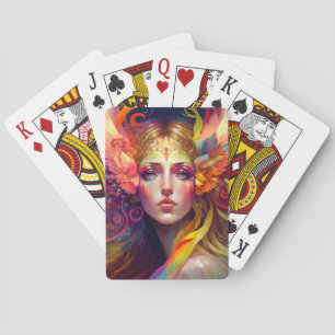 Rainbow Goddess Fantasy Art Playing Cards