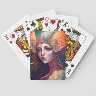 Rainbow Goddess Fantasy Art Playing Cards