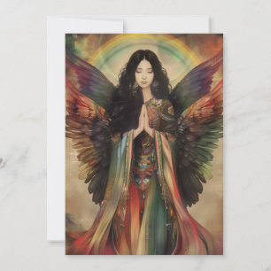 Rainbow Goddess Iris Greek Mythology Bohemian Art Invitation