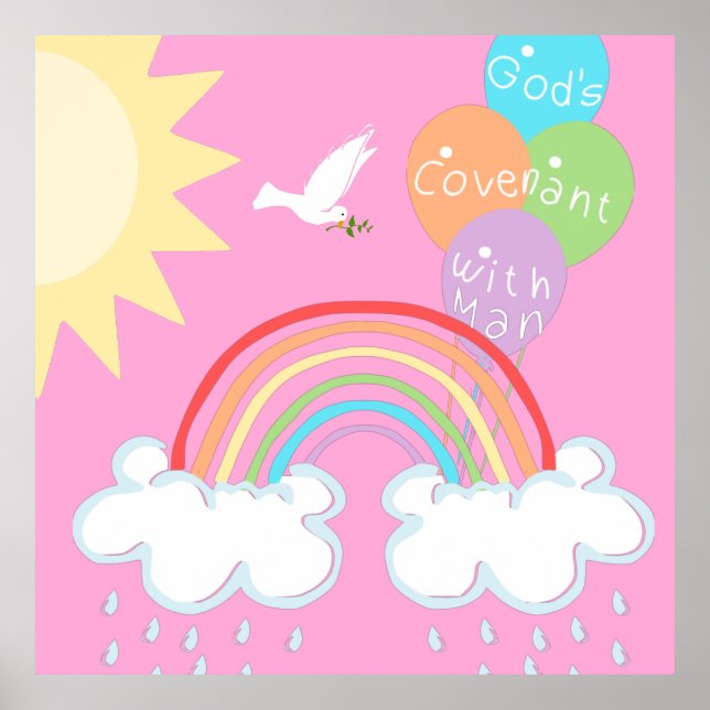 Rainbow God's Covenant with Man | Sun Balloons Poster (Front)