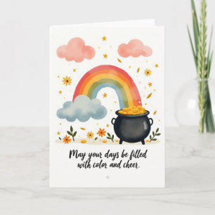 Rainbow Gold Cheer Card