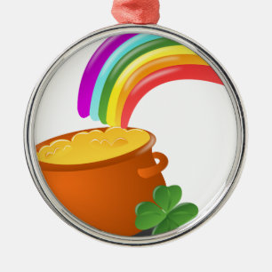 Rainbow Gold Pot Lucky Irish Sky Ireland Colourful Metal Tree Decoration