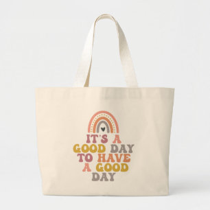 Rainbow Good Day Large Tote Bag