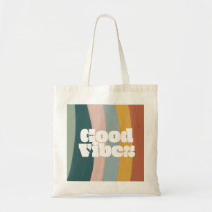 Rainbow good vibes tote bag