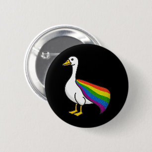 Rainbow Goose LGBTQ Pride Gay Transgender LGBTQ+ 6 Cm Round Badge