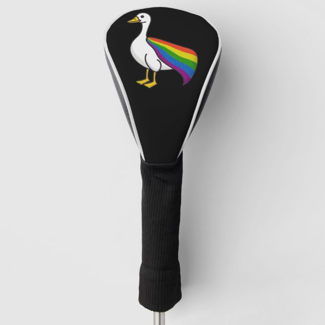Rainbow Goose LGBTQ Pride Gay Transgender LGBTQ+ Golf Head Cover (Front)