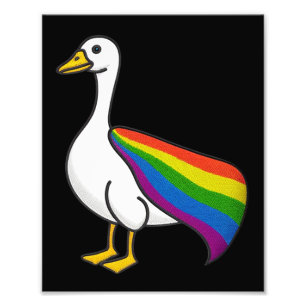 Rainbow Goose LGBTQ Pride Gay Transgender LGBTQ+ Photo Print