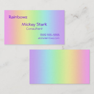 Rainbow Gradient Business Cards