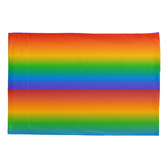 Rainbow gradient colors pillowcase (Back)