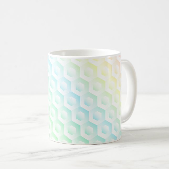 Rainbow gradient colourful watercolor background coffee mug (Front Right)