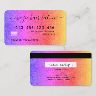Rainbow gradient credit card style