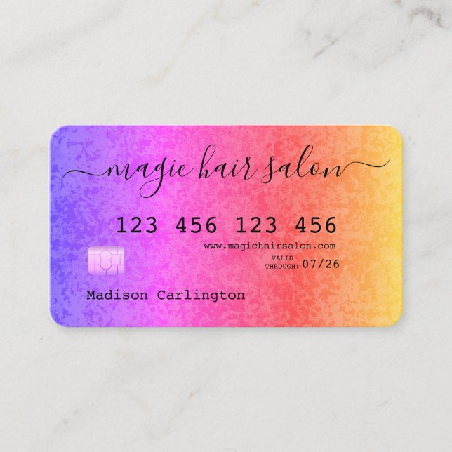 Rainbow gradient credit card style  (Front)