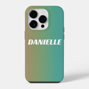 Rainbow Gradient Custom Name iPhone 14 Pro Case