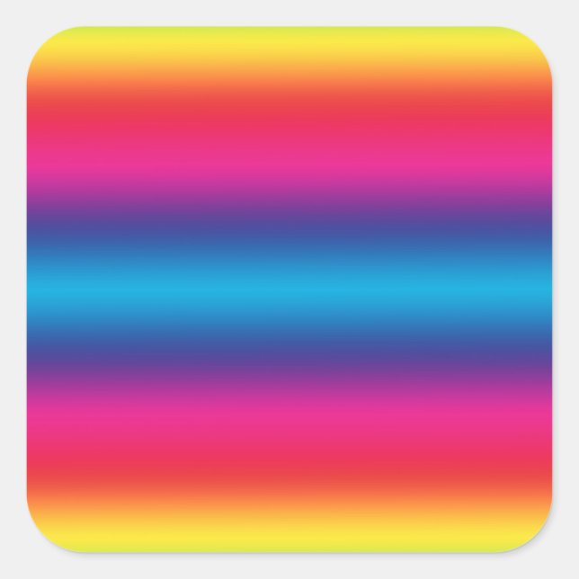 Rainbow Gradient - Customised Rainbows Template Square Sticker (Front)