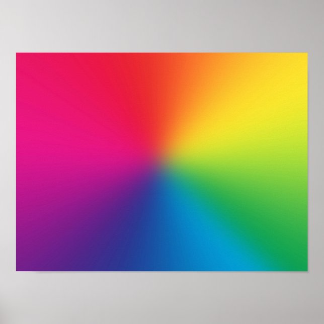 Rainbow Gradient Customised Template - Rainbows Poster (Front)