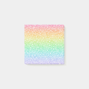 Rainbow Gradient Doodles Post-it Notes