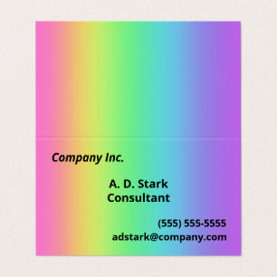 Rainbow Gradient Folded Business Cards