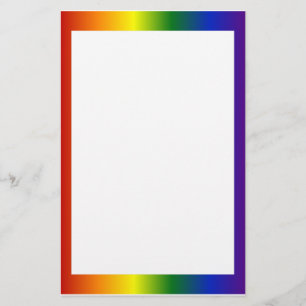 Rainbow Gradient Frame  Stationery