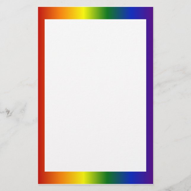 Rainbow Gradient Frame  Stationery (Front)