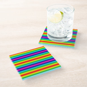 Rainbow gradient. glass coaster