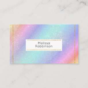 Rainbow Gradient Glitter Colours Business Card