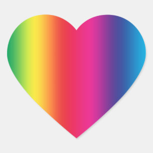 Rainbow Gradient Heart Sticker