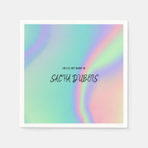 Rainbow Gradient Name Napkins