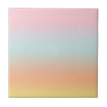 Rainbow Gradient Ombre Pink Blue Yellow Tile<br><div class="desc">Beautiful digital watercolor pink purple peach yellow blue gradient ombre design. Simple, calm, relaxing and glam, boho, chic modern design. Gradient gift. Personalised Gradient gifts. Personalised Gradient gifts</div>