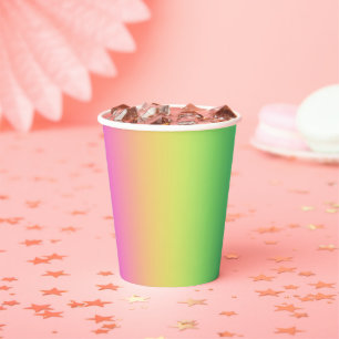 Rainbow Gradient Paper Cups