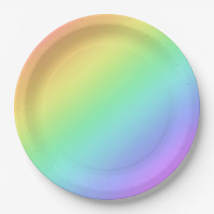 Rainbow Gradient Paper Plate