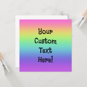 Rainbow Gradient Personalised Greeting Card