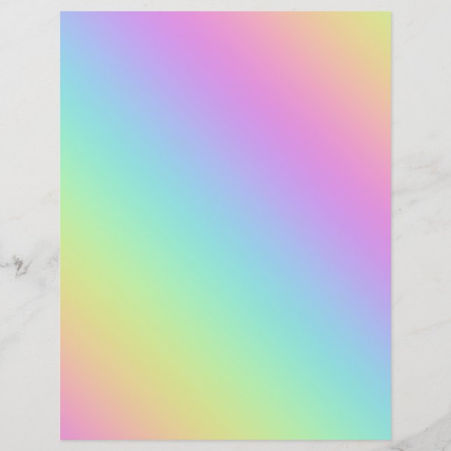 Rainbow Gradient Scrapbook Paper (Back)