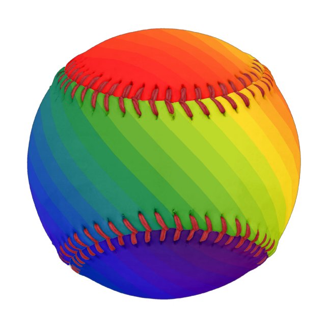 Rainbow Gradient Striped Baseball (Front)