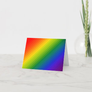 Rainbow Gradient Striped Card