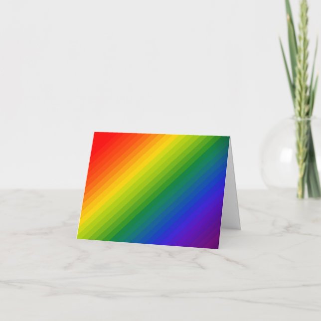 Rainbow Gradient Striped Card (Front)