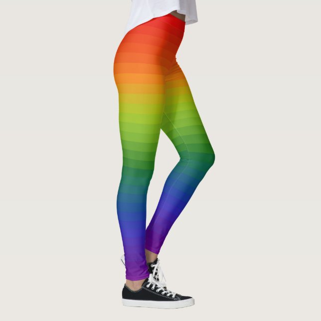 Rainbow Gradient Striped Leggings (Right)