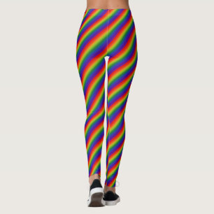 Rainbow Gradient Striped Leggings