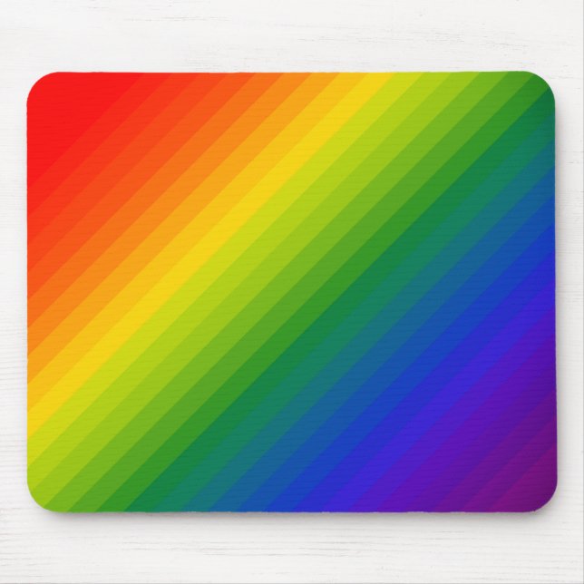 Rainbow Gradient Striped Mouse Mat (Front)