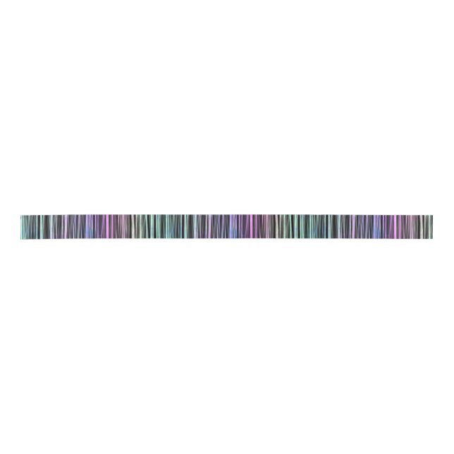 rainbow gradient stripes on black : satin ribbon (Front)