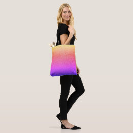 Rainbow Gradient Textured Look Modern Tote Bag