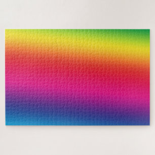 Rainbow Gradient Wide Tilt Jigsaw Puzzle