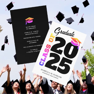 Rainbow Graduation  Announcement