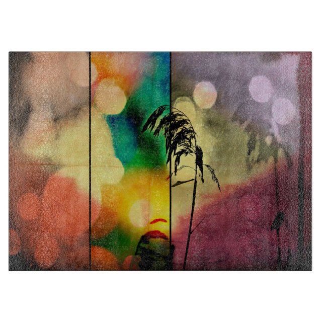 Rainbow Grass Drama Cutting Board (Front)