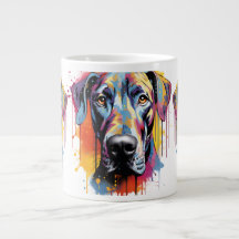 Rainbow Great Dane Watercolor